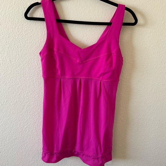 Lululemon Run Empire Waist Pink Drawstring Tank Size 6 - Picture 1 of 7